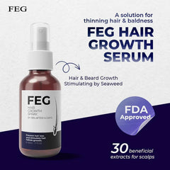 FEG Hair Growth Spray Plus Derma Roller Pack of 2 Suitable For Both Men and Women