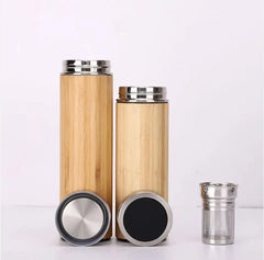 Bamboo Flask with Temperature Display