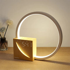 Bedside Touch Table Lamp with Alarm Clock &amp; Natural Sounds