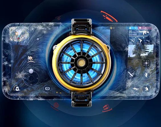 مروحة تبريد DLA6 بمقبض رياح باردة لألعاب PUBG Mobile (أصلية)