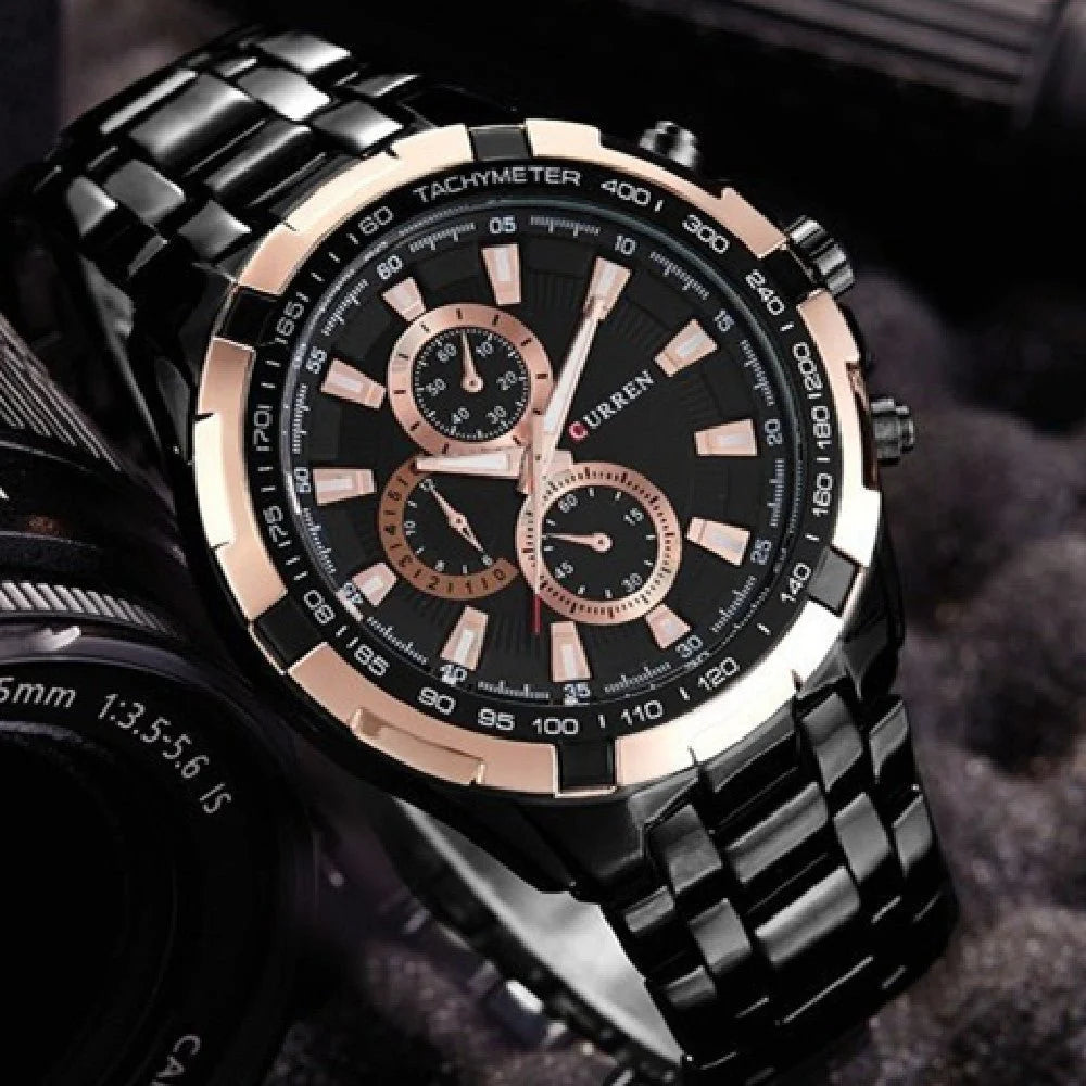 Men's Watch Business Steel Belt Quartz