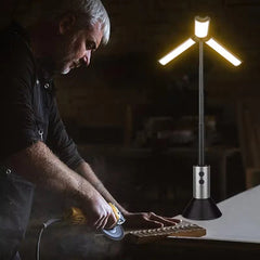 Super Bright Rechargeable Camping Light – 54 LED Multi-Function Lantern with Flashlight, Telescopic Pole &amp; USB-C Charging