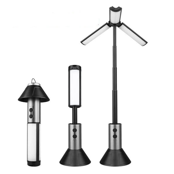 Super Bright Rechargeable Camping Light – 54 LED Multi-Function Lantern with Flashlight, Telescopic Pole &amp; USB-C Charging