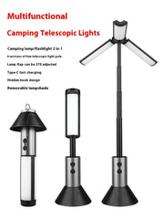 Super Bright Rechargeable Camping Light – 54 LED Multi-Function Lantern with Flashlight, Telescopic Pole &amp; USB-C Charging