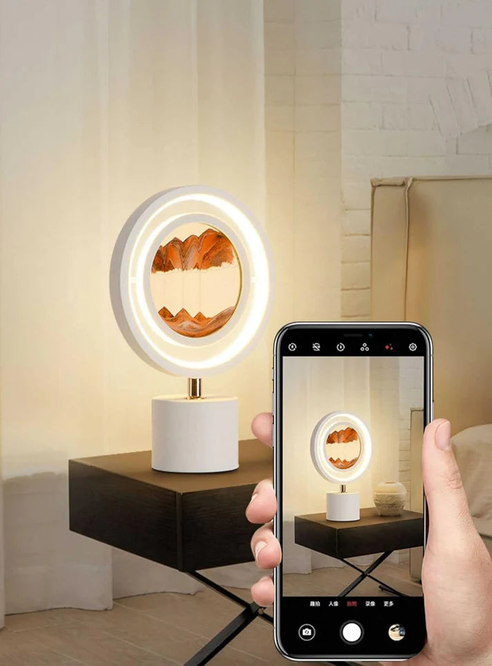 Rotating Sand Art LED Table Lamp – Relaxing Decorative Light